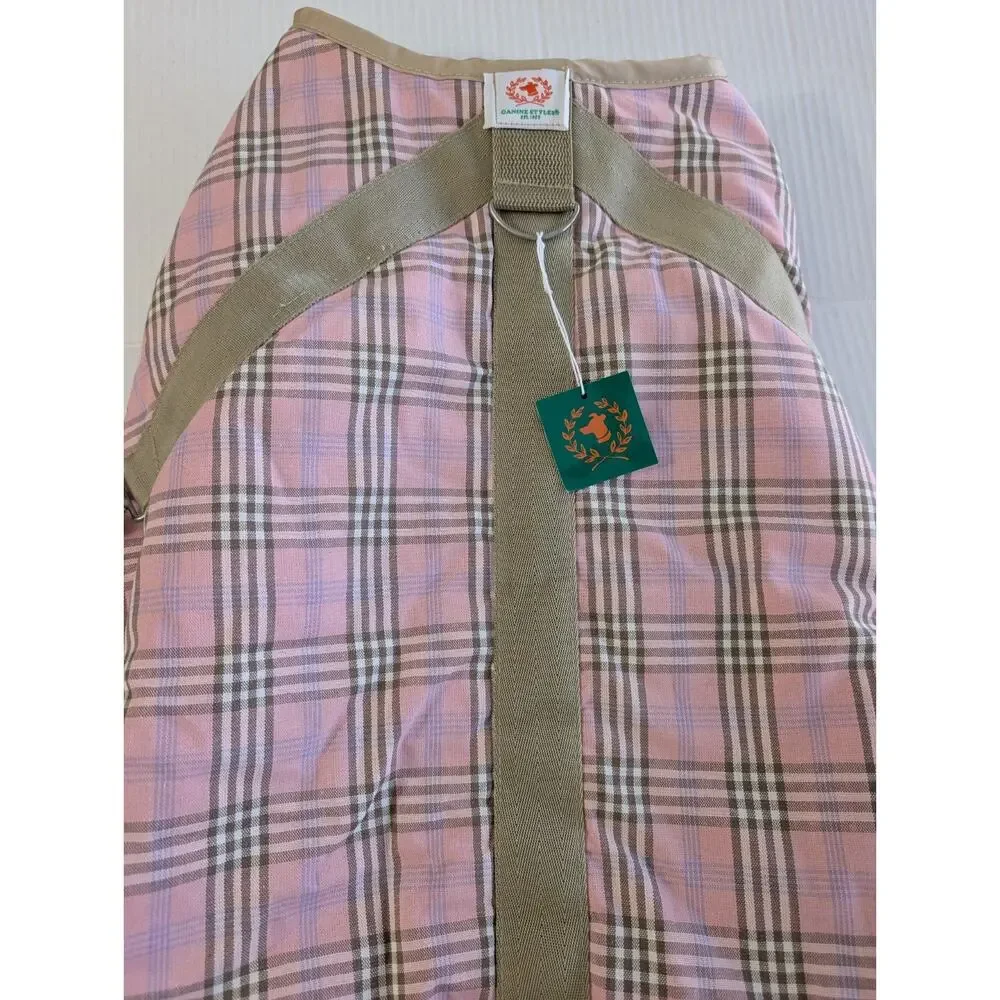 Canine Styles Pink Plaid Sherpa Lined Dog Barn Coat Jacket Size 28 Large XL